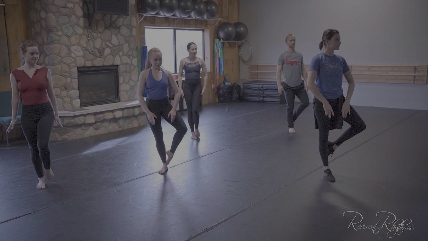 Dancers learning together in a Reverent Rhythms community class