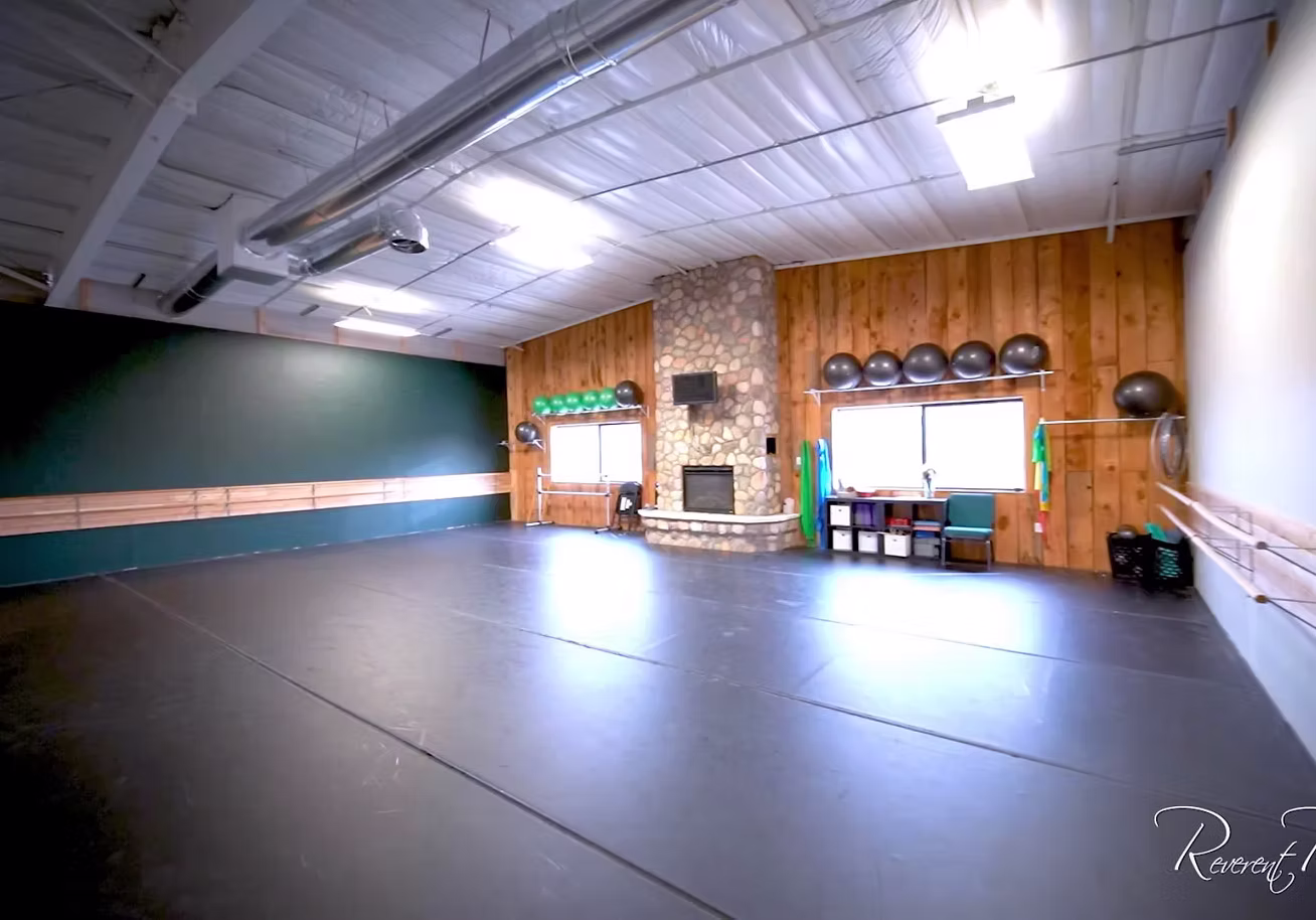 Large windows bring natural light into the studios.